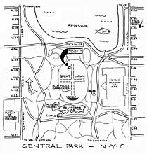 Central Park NYC map